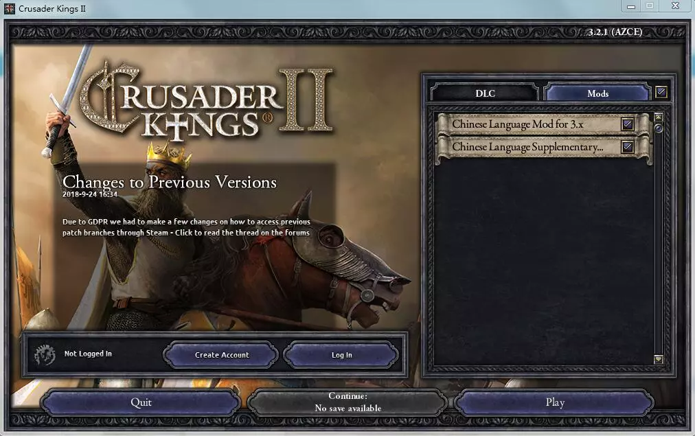 王国风云II 3.2.1  简体中文版75DLC+黑暗世界MOD