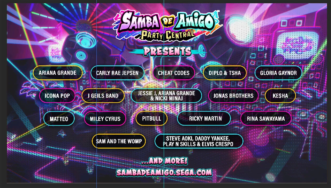 舞出狂欢！“Samba de Amigo: 欢乐摇摇派对”发布收录曲目，增添Lady Gaga和Ricky Martin等尖端音乐元素！